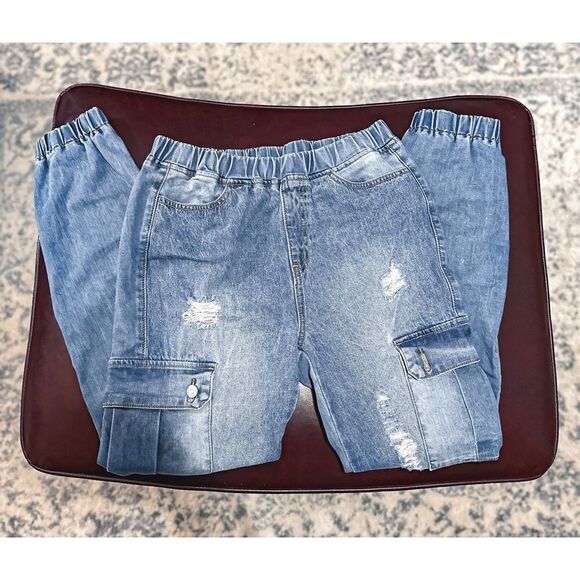 SHEIN cargo jogger style jeans - Picture 1 of 7